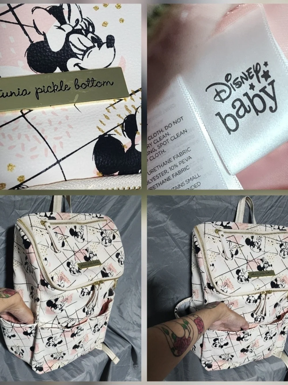 NWOT Petunia Pickle Bottom Method Boxy Backpack Minnie Mouse Diaperbag